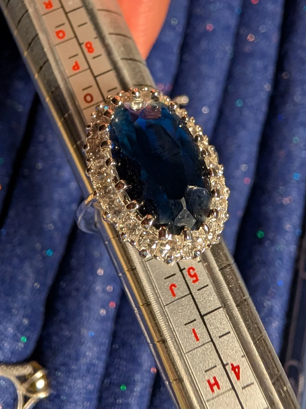 Size 6 Ring Set Blue and Yellow